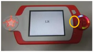 LED does not light. The yellow ellipse identifies the LED that is not lit.